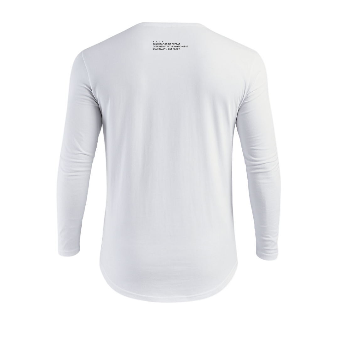 White long-sleeve shirt on a white background