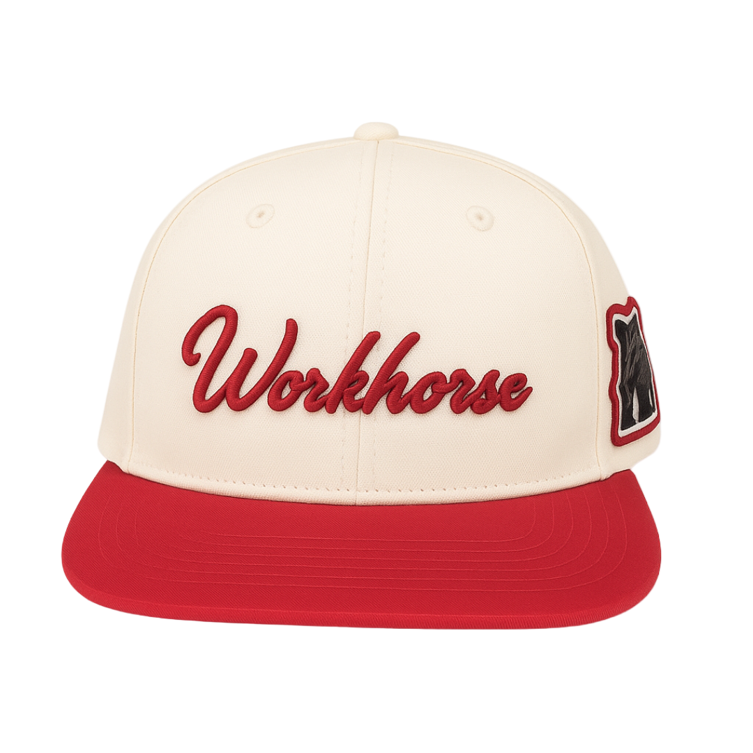Cap with 'Workhorse' text and logo on a white background