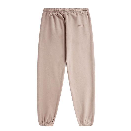 Beige sweatpants with mare logo