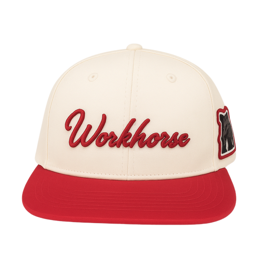 Cap with 'Workhorse' text and logo on a white background